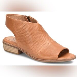 NWOB Sofft Natalia Metallic Taupe Open-Toe Mules in color LUGGAGE, 7